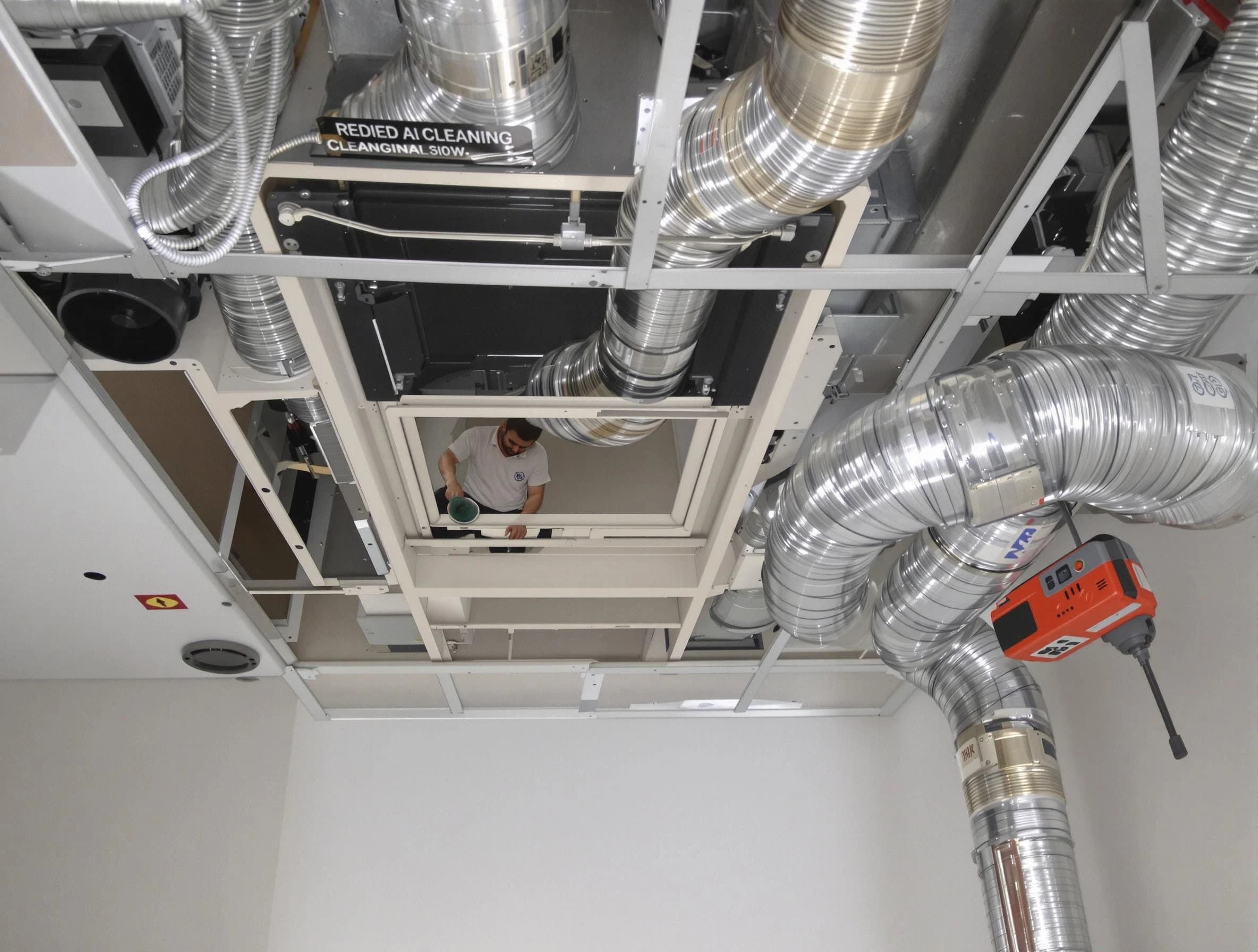 Kennedy Air Duct Cleaning technician performing detailed central duct system cleaning in Kennedy