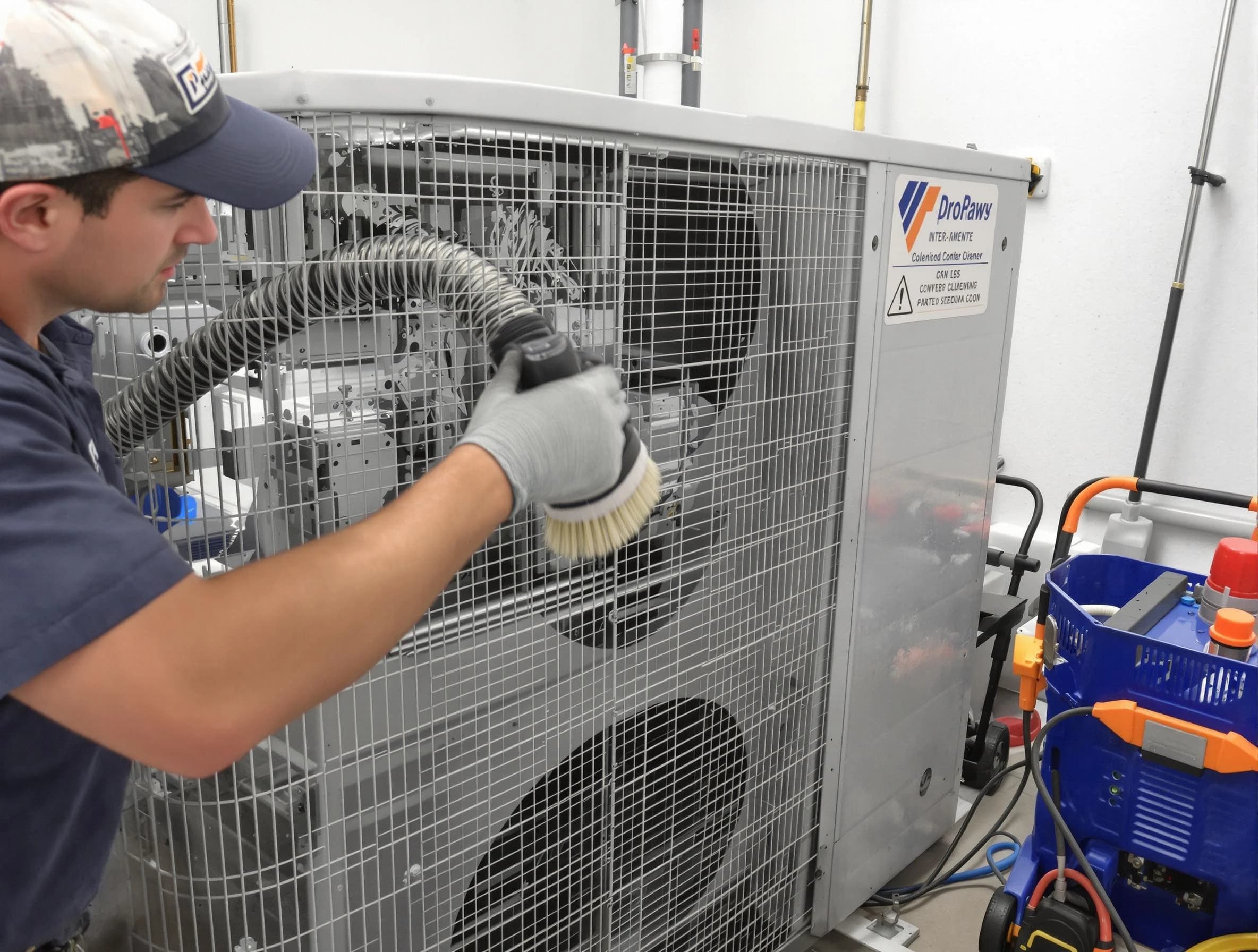 Kennedy Air Duct Cleaning specialist performing precision AC coil cleaning for improved system performance in Kennedy