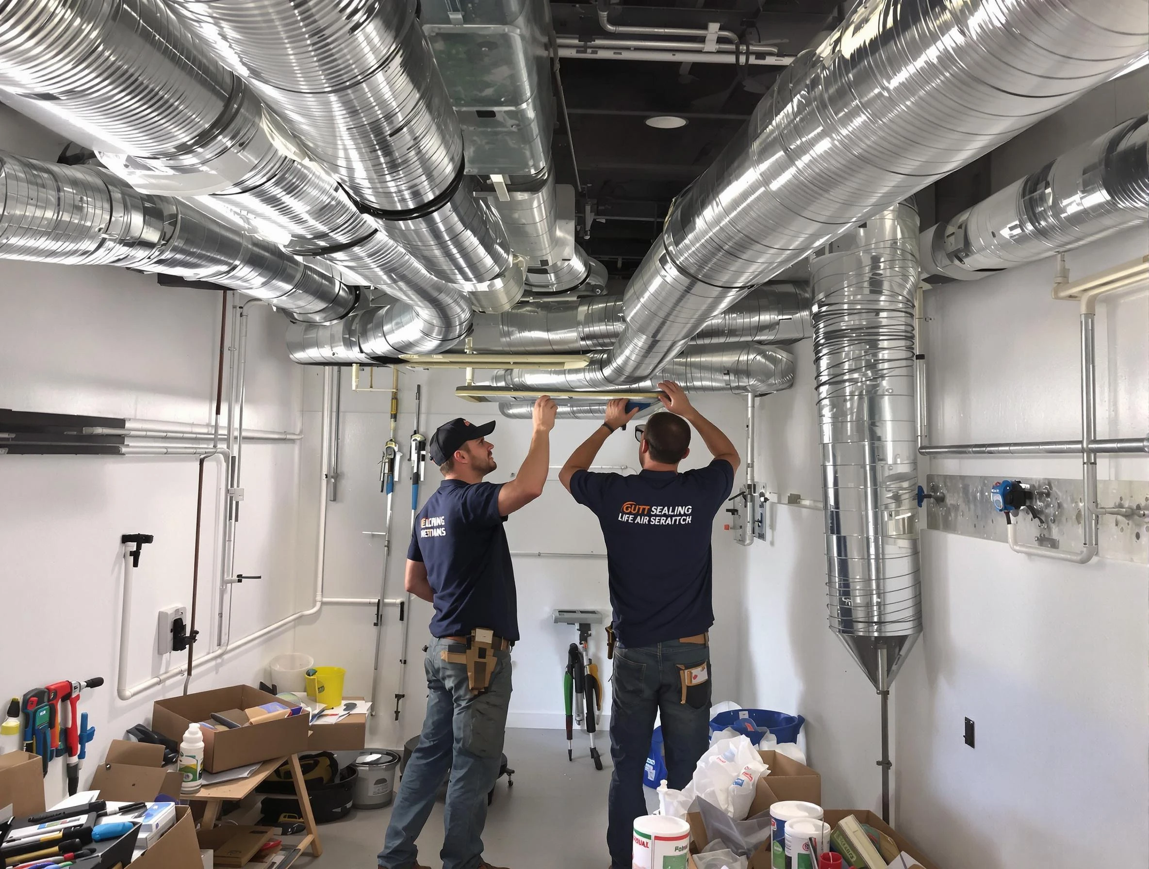 Kennedy Air Duct Cleaning technician applying professional duct sealing solutions in Kennedy
