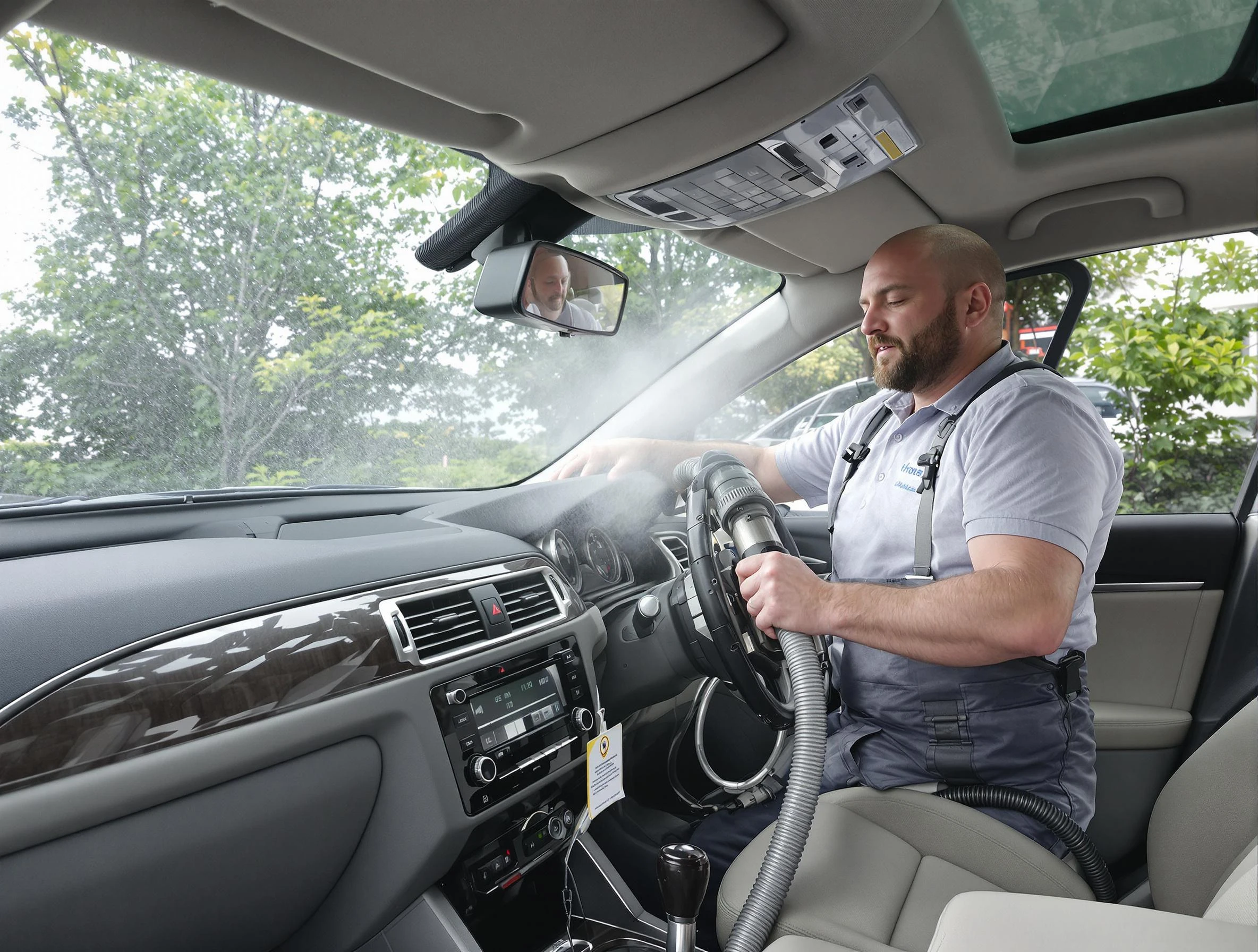 Kennedy Air Duct Cleaning specialist performing professional car duct cleaning in Kennedy