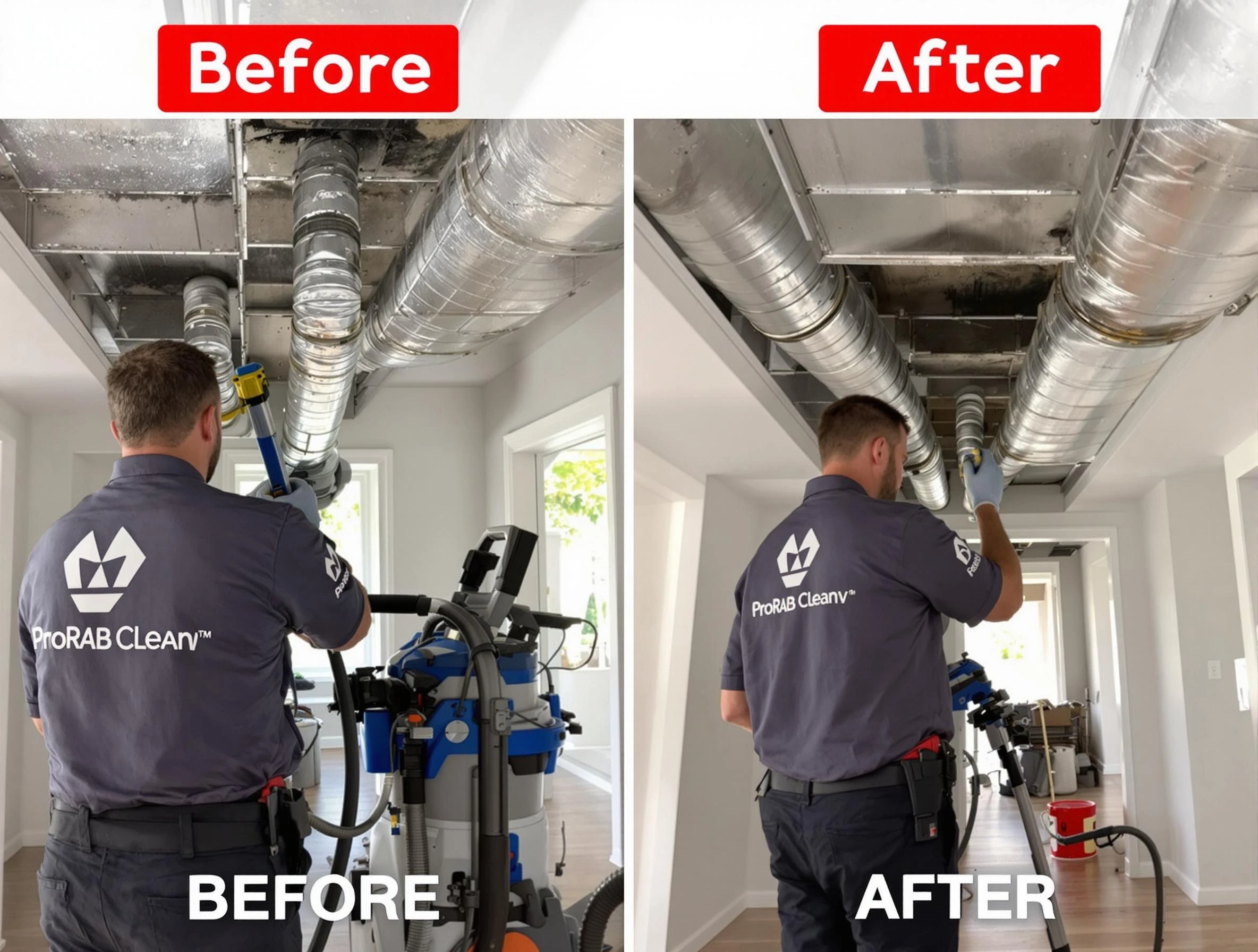 Kennedy Air Duct Cleaning expert performing thorough residential duct cleaning in a Kennedy home